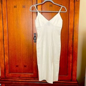 NEW Forever 21 Spaghetti Strap Fitted (stretchy) Dress (cream/off white, size S)